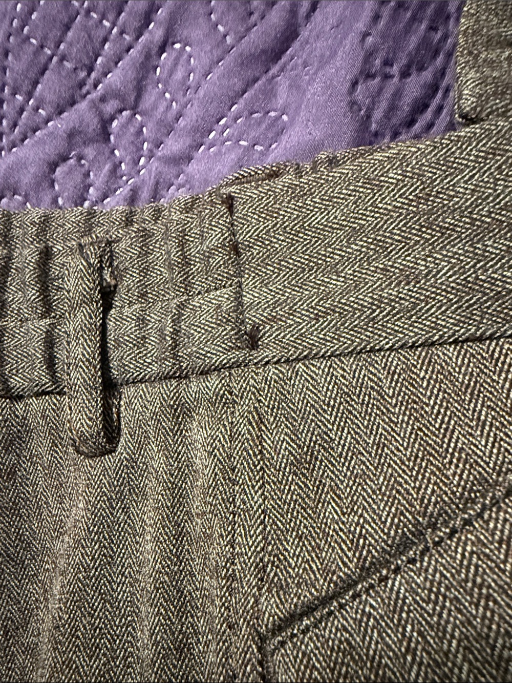 Cato Women’s Herringbone Dress Pants in Brown - Classic Tailored Style size 18W